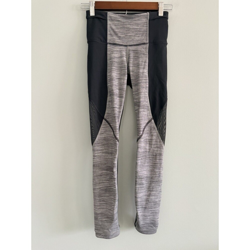 Lululemon Run With The Sun Leggings Gray Women’s Size 2 Gym Athletic